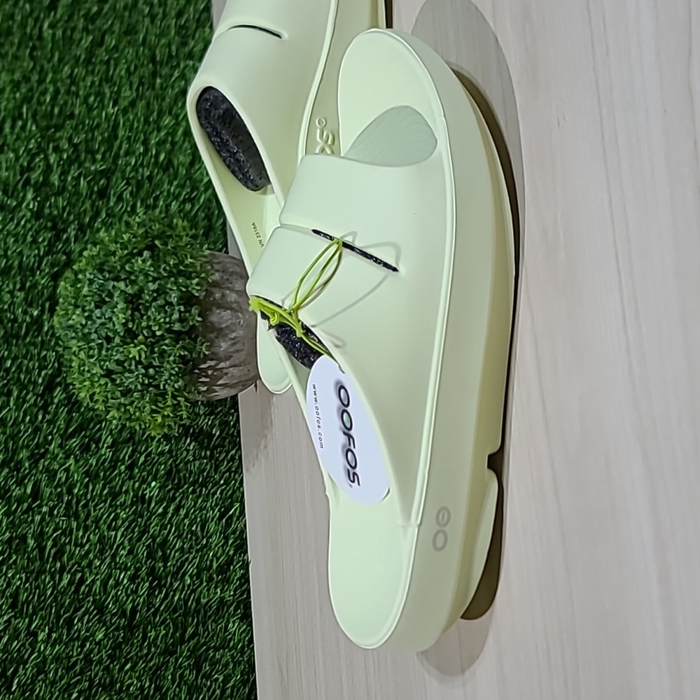 OOFOS Women’s Slide Sandals in Pale Yellow - Picture 3 of 13
